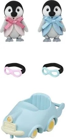 Sylvanian Families Baby pingwinki bliźniaki z autem