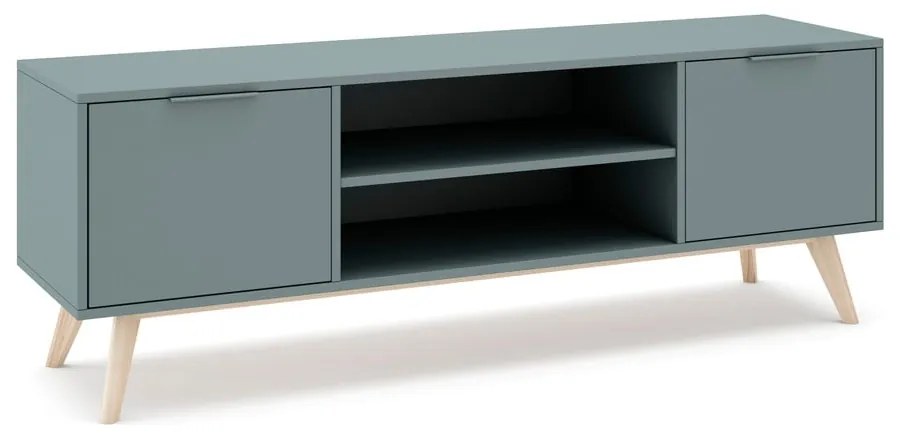 Szarozielona szafka pod TV 140x53x40 cm Pisco – Marckeric
