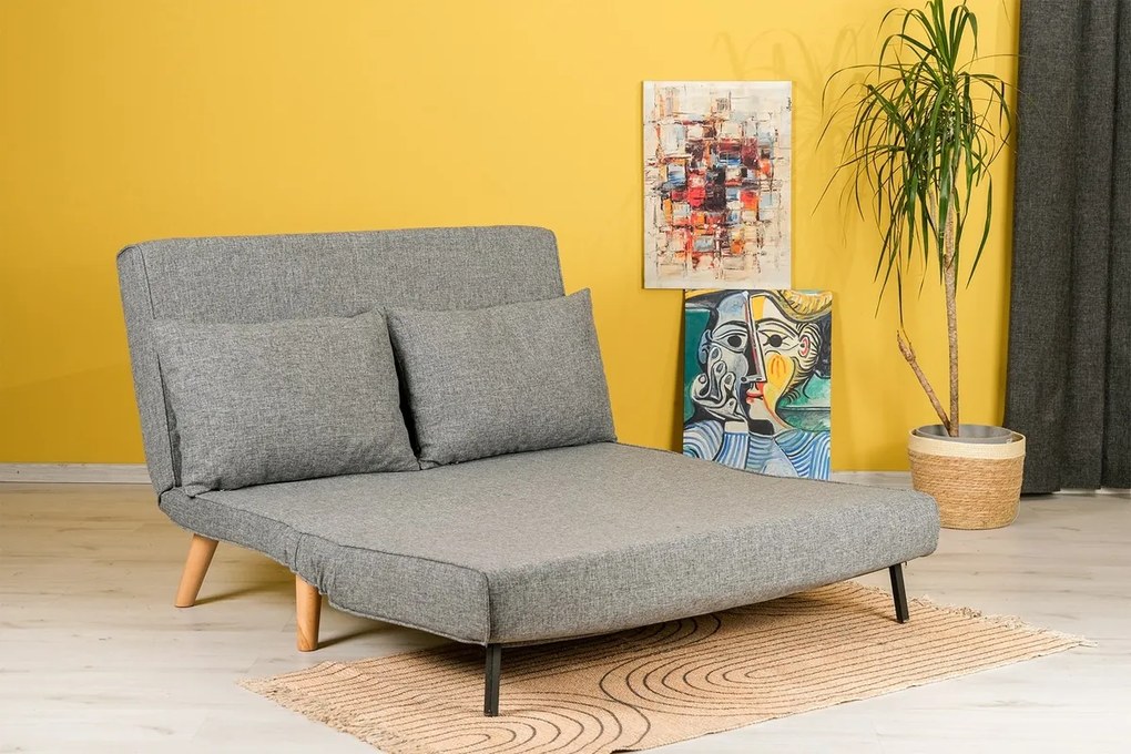 Sofa rozkładana Folde 2 jasnoszara
