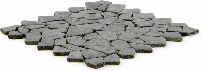 Mozaika kamienna z andezytu Garth na siatce ciemno szara 1 m2