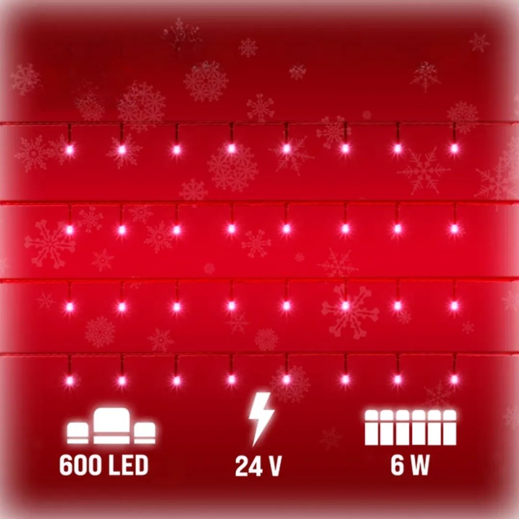 Świąteczny łańcuch świetlny SIMPLE, 60m, zimna biel Monzana