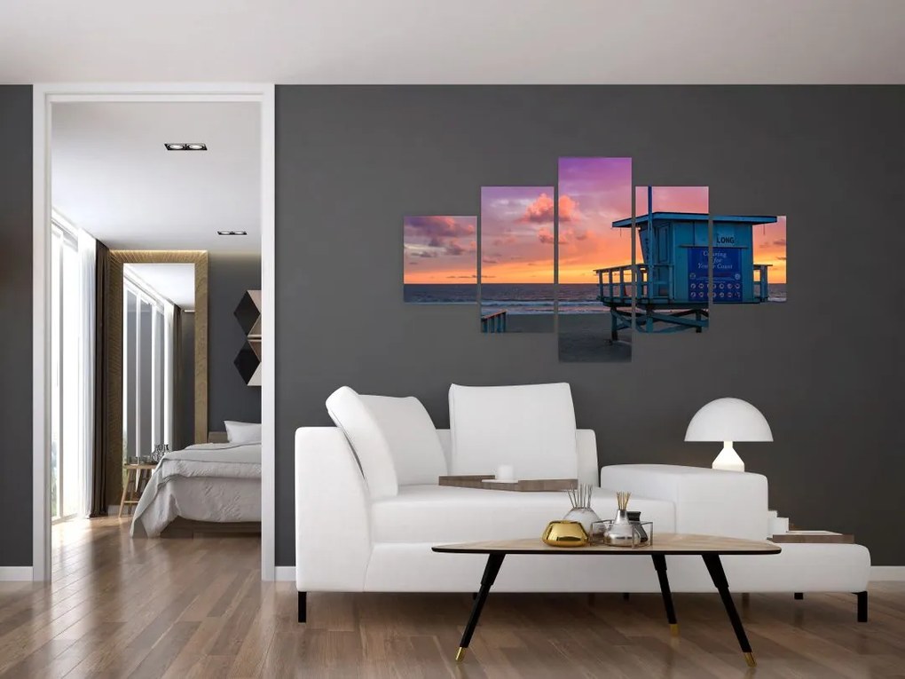 Obraz z plaży Santa Monica (125x70 cm)