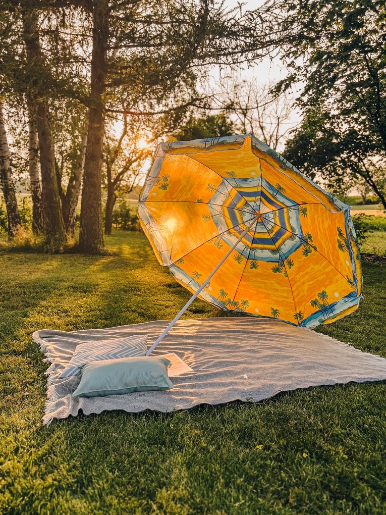 Oranżowo-niebieski parasol OASIS 180 cm