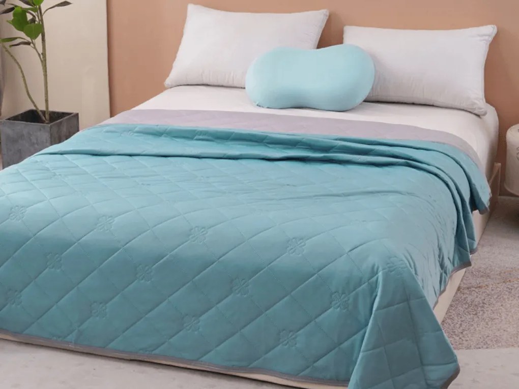 Chłodząca letnia kołdra ELARIA, turkusowa Rozmiar: 160 x 200 cm