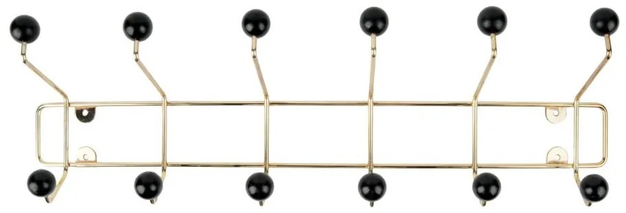 Wieszak ścienny z czarnymi elementami PT LIVING Saturnus, dł. 53,5 cm