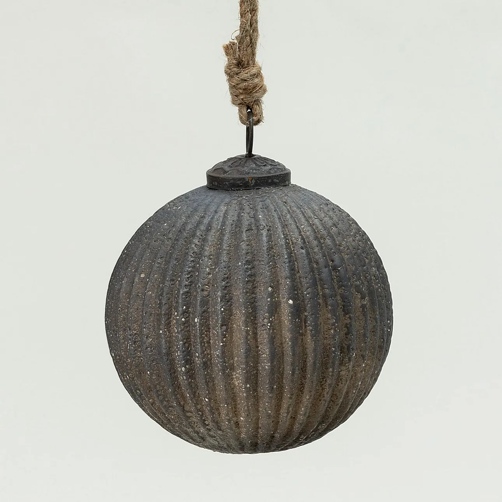 Bombka szklana Rustic Black 10 cm