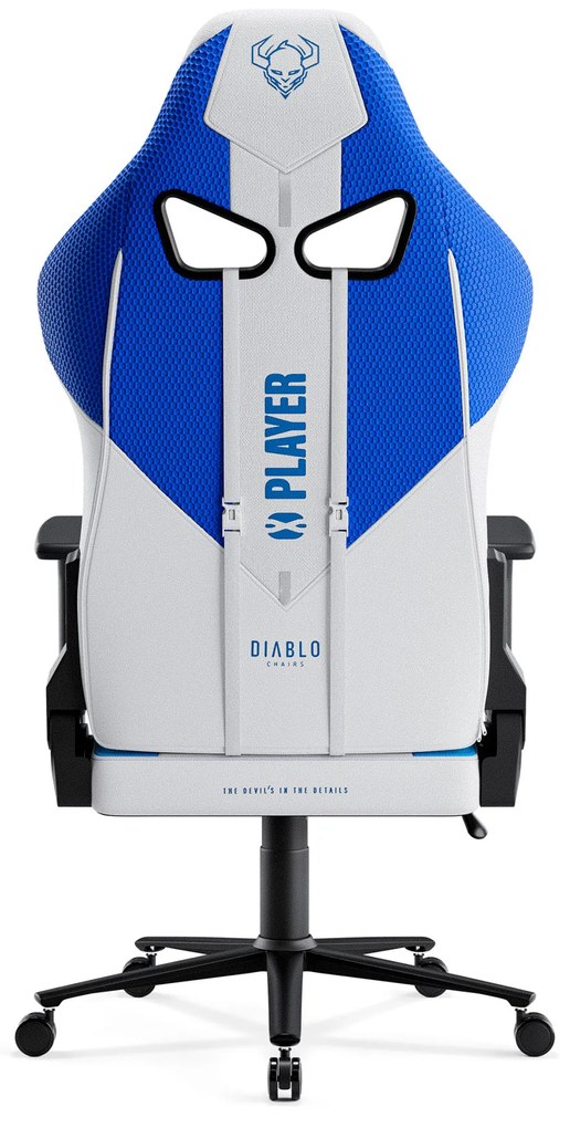 Materiałowy fotel gamingowy Diablo X-Player 2.0 Normal Size, Frost White