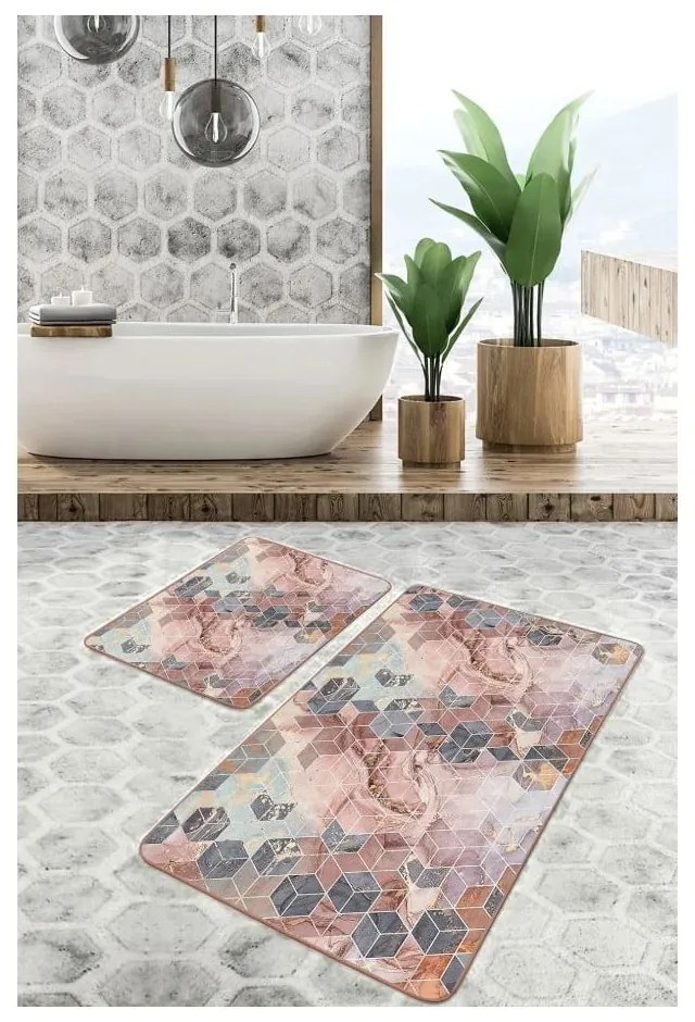 Aksamitne dywaniki łazienkowe zestaw 2 szt. 60x100 cm – Mila Home