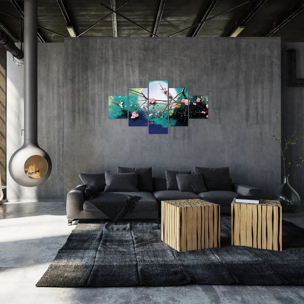 Obraz - Drzewo, grafika (125x70 cm)
