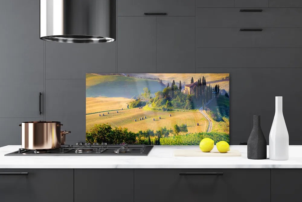 Panel nad blat kuchenny Malowniczy Pejzaż z Drzewami