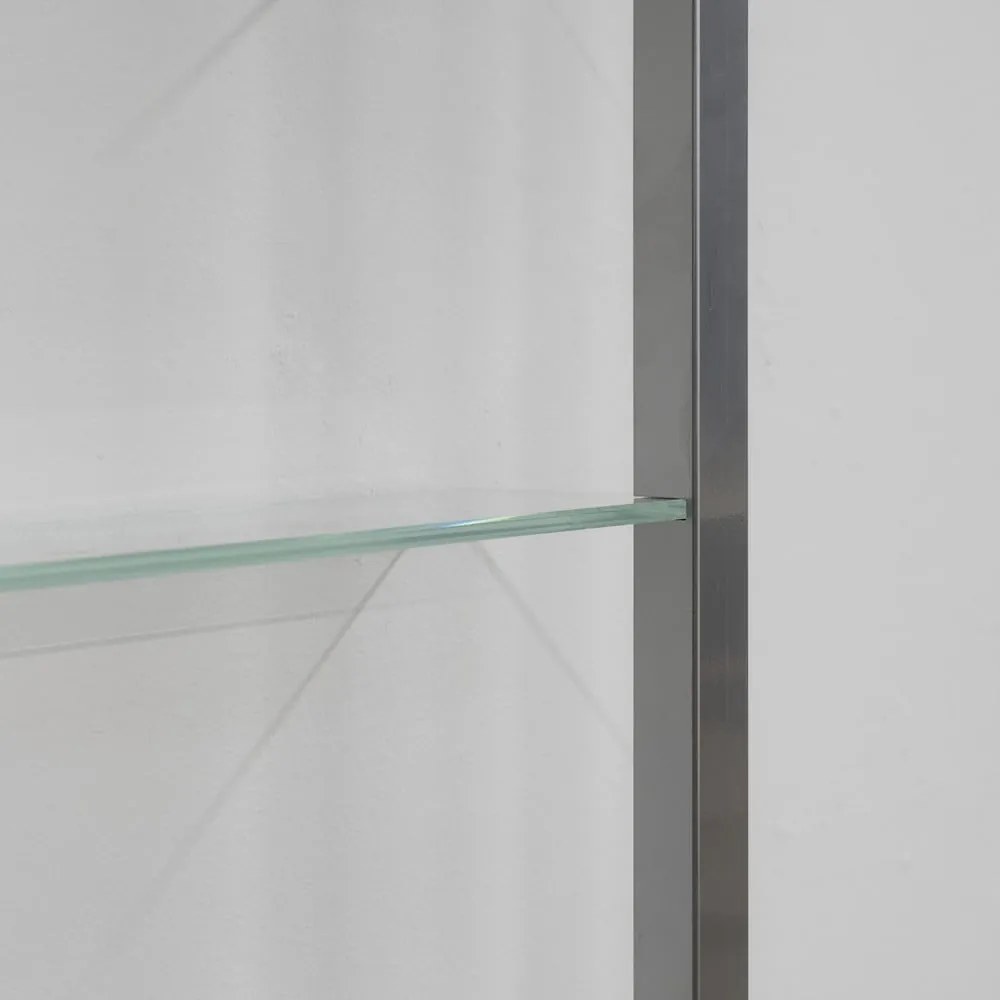 Wielopoziomowa metalowa półka w kolorze srebra 46 cm Cubic – Spinder Design