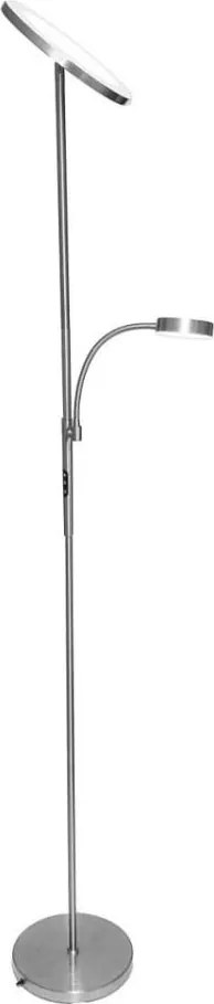 Ściemnialna lampa stojąca NORA LED/25W/230V 2200/3000/4000K + LED/5W 3000K chrom + z pilotem