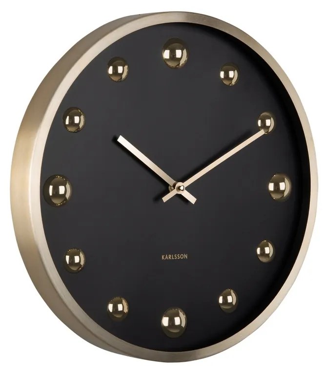 Zegar ścienny Karlsson 5971BK czarny, średnica 35 cm