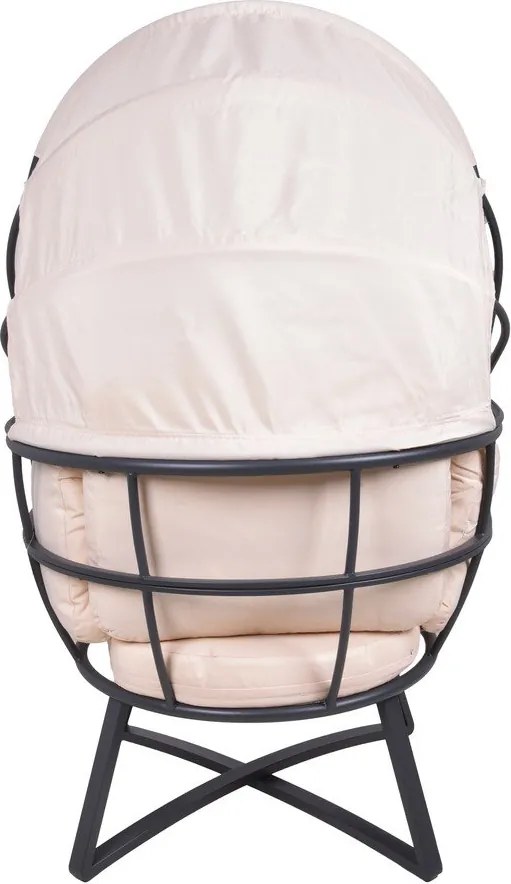 Beżowy metalowy fotel ogrodowy Delos – Garden Pleasure