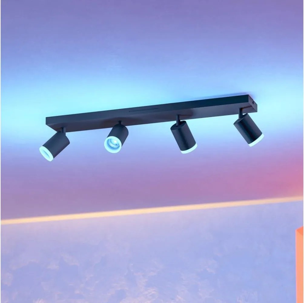 Eglo 901942 - LED RGBW ściemnialna oprawa punktowa MELITELLO-Z 4xLED/3,7W/230V czarna