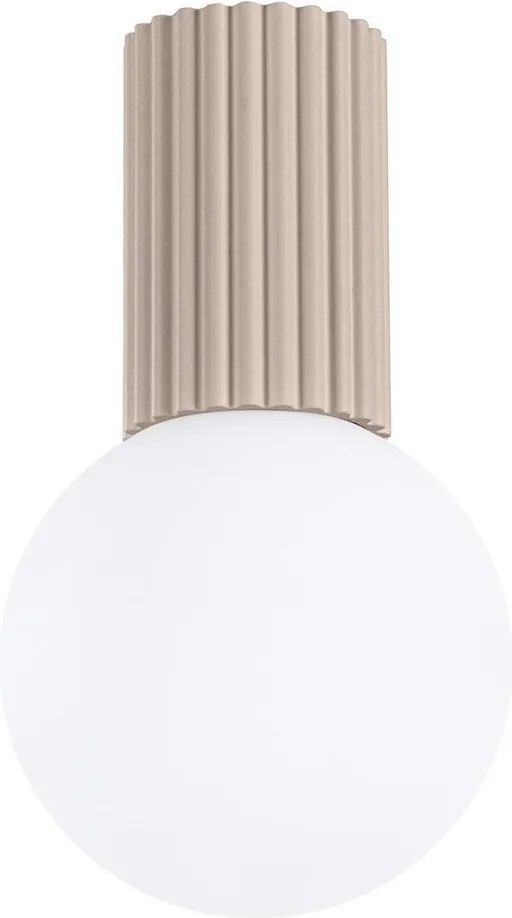 Szarobrązowa lampa sufitowa ze szklanym kloszem ø 12 cm Orbital – Sollux