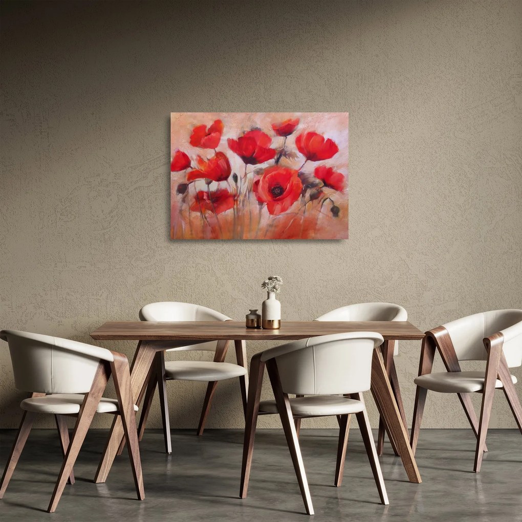 Obraz na szkle - Wilcze maki (70x50 cm)
