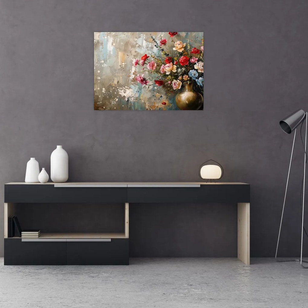 Obraz - Wazon z kwiatami (70x50 cm)