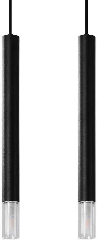 Lampa wisząca WEZYR 2 czarna SOLLUX LIGHTING