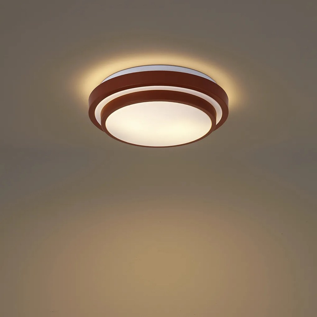 Nowoczesna lampa sufitowa Sienna z białym 34cm 2-punktowa IP44 - Walden