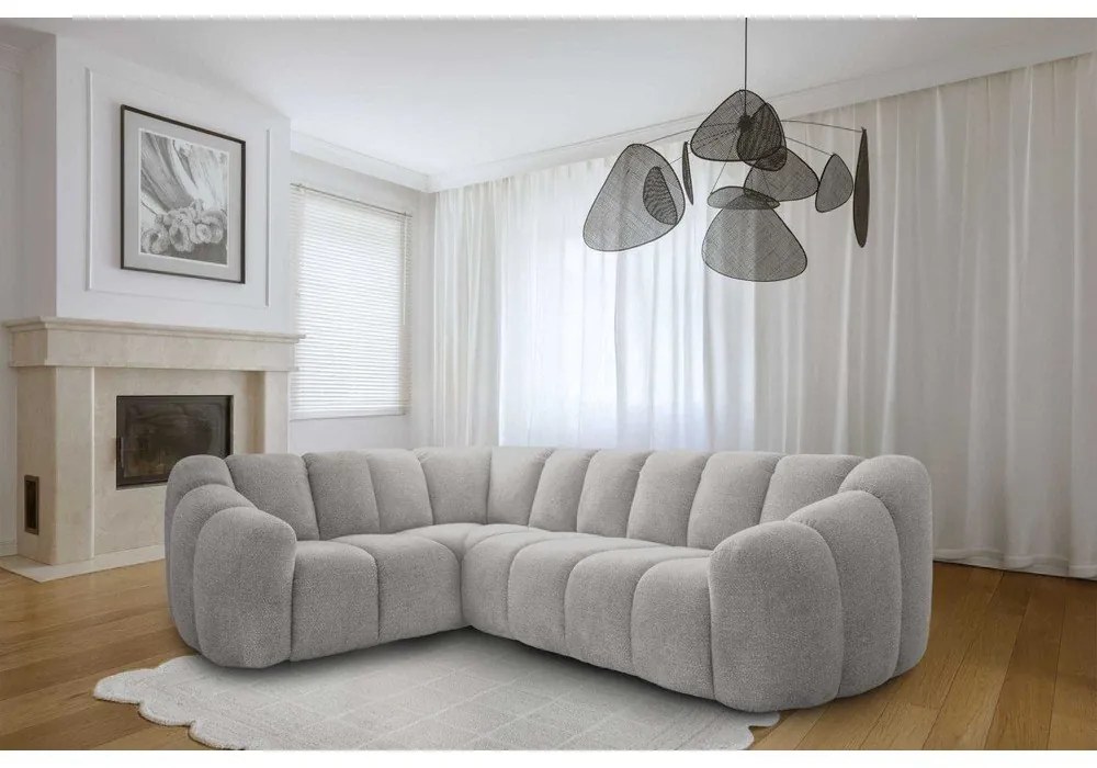 Jasnoszary narożnik (lewostronny/w kształcie litery L) Shell – Miuform