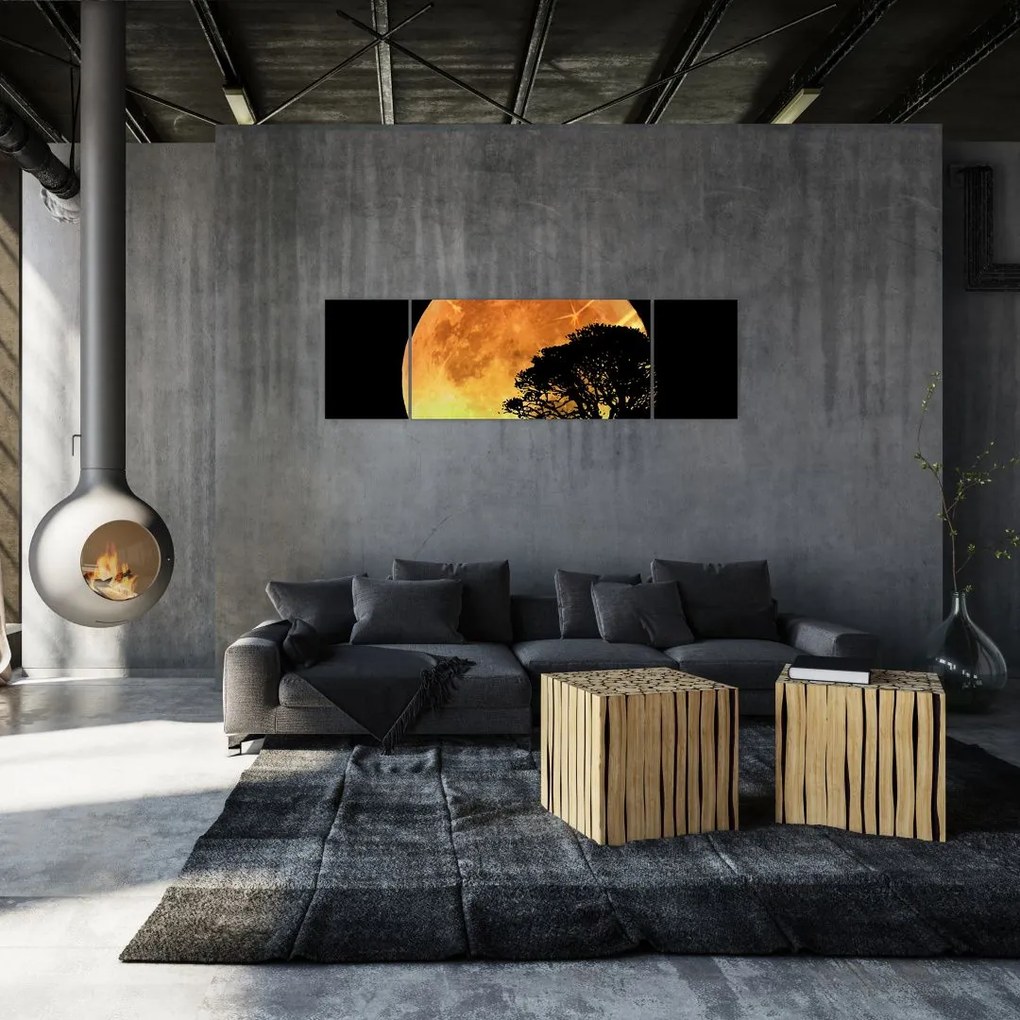 Obraz cieni w świetle księżyca (170x50 cm)