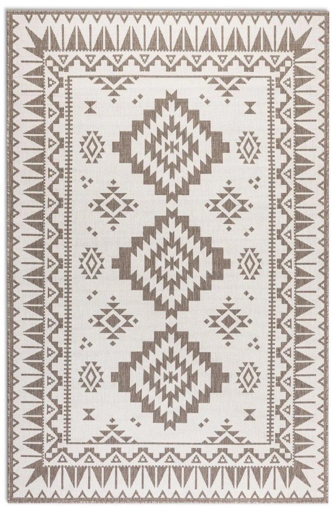 Dywan dwustronny zewnętrzny Gemini kremowo-brązowy 200 cm x 290 cm