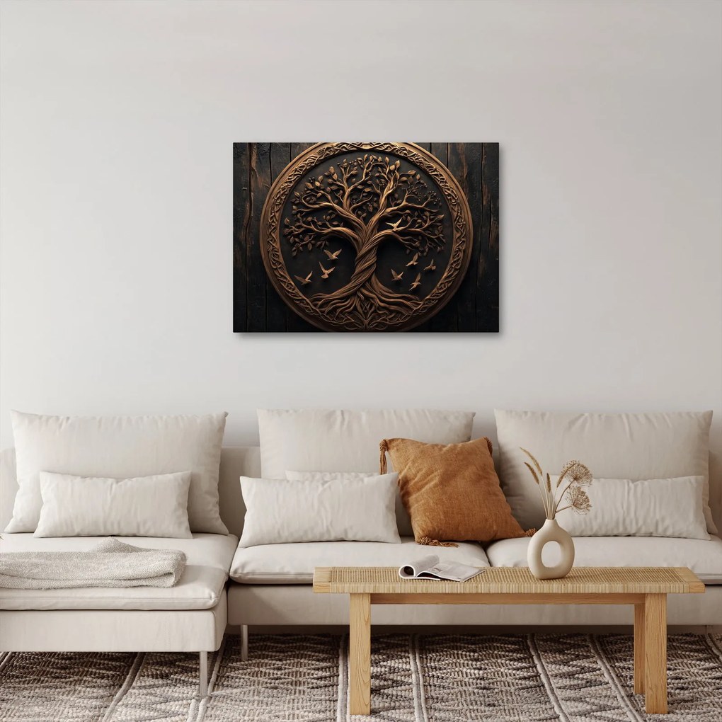 Obraz – Drewniane drzewo życia (70x50 cm)
