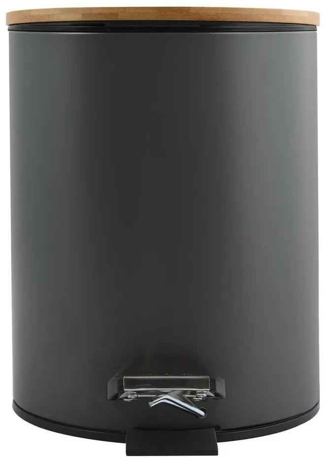 Ciemnoszary stalowy kosz na śmieci z pedałem 3 l Adonis – Spirella