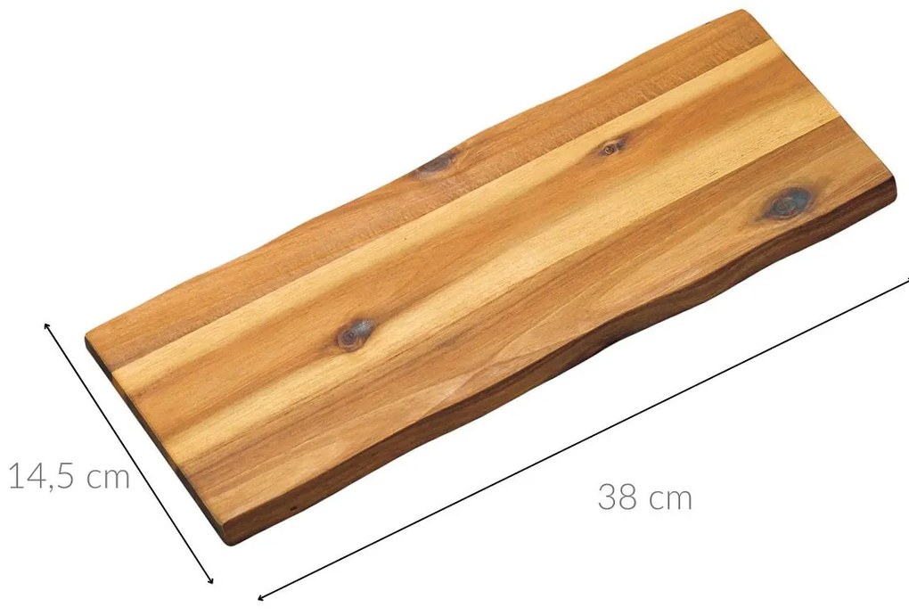 Taca do serwowania potraw, drewno akacjowe, 38 x 14,5 cm,  Kesper