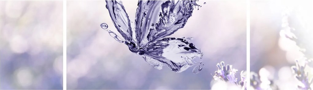 Obraz - Motyl i lawenda (170x50 cm)