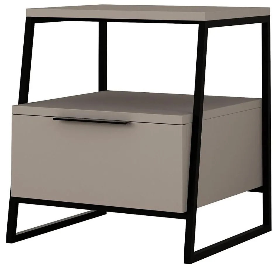 Stolik nocny ORI czarny/taupe