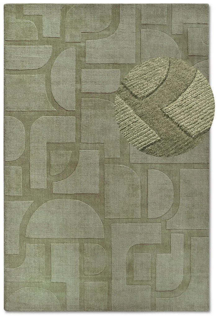 Dywan wełniany Villeroy &amp; Boch Alexis zielony 120 cm x 170 cm
