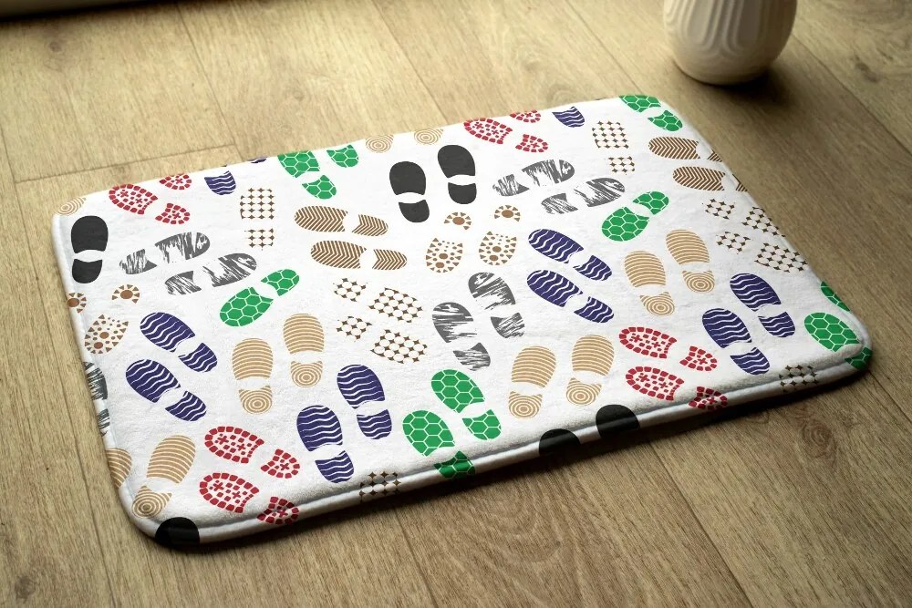 Dywanik łazienkowy antypoślizgowy Dywanik łazienkowy antypoślizgowy Ślady butów