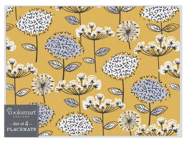 Zestaw 4 korkowych mat stołowych 21.5x29 cm Cooksmart ® Retro