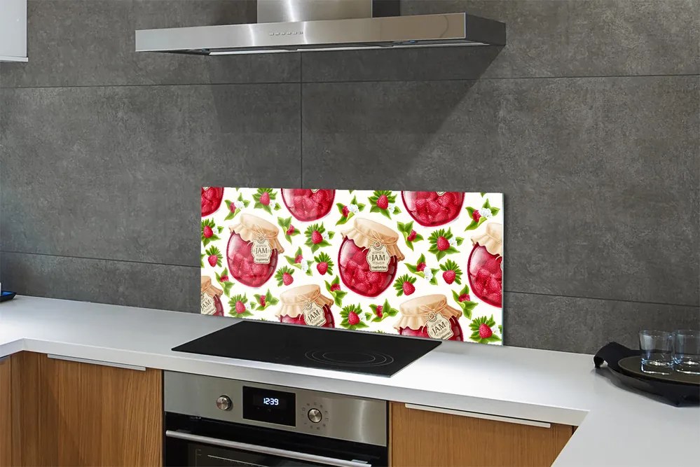 Panel szklany do Kuchni Domowe Powidła Malinowe