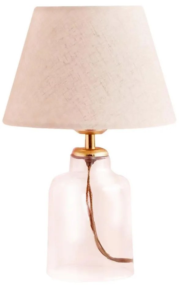 Lampa stołowa AYD 1xE27/40W/230V kremowa/przezroczysta