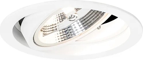 Okrągły reflektor wnękowy biały regulowany - Chuck 111