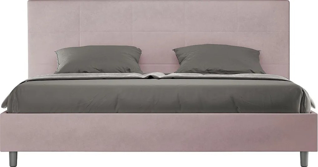 Łóżko bez stelaża tapicerowane 180x200 microfibra kolor lawendy Mika