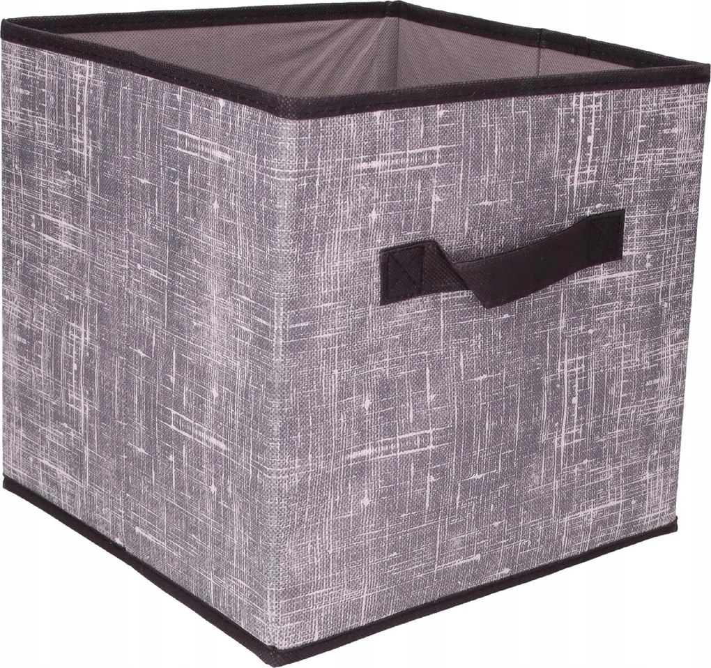 Organizer Tekstylny Granatowy Pudełko kosz 25x25x25 cm do Szafy Garderoby