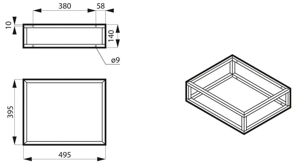 Uniwersalna konsola pod umywalkę biała