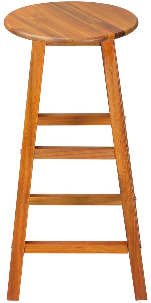 Krzesła barowe OSLO, 2 szt., 34x76cm, naturalny brąz Casaria