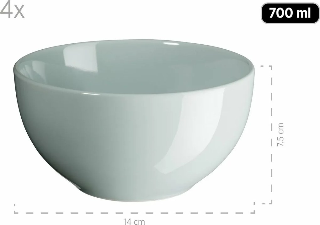 Mäser Zestaw naczyń stołowych 16 szt. PASTEL SELECTION – mentolowy
