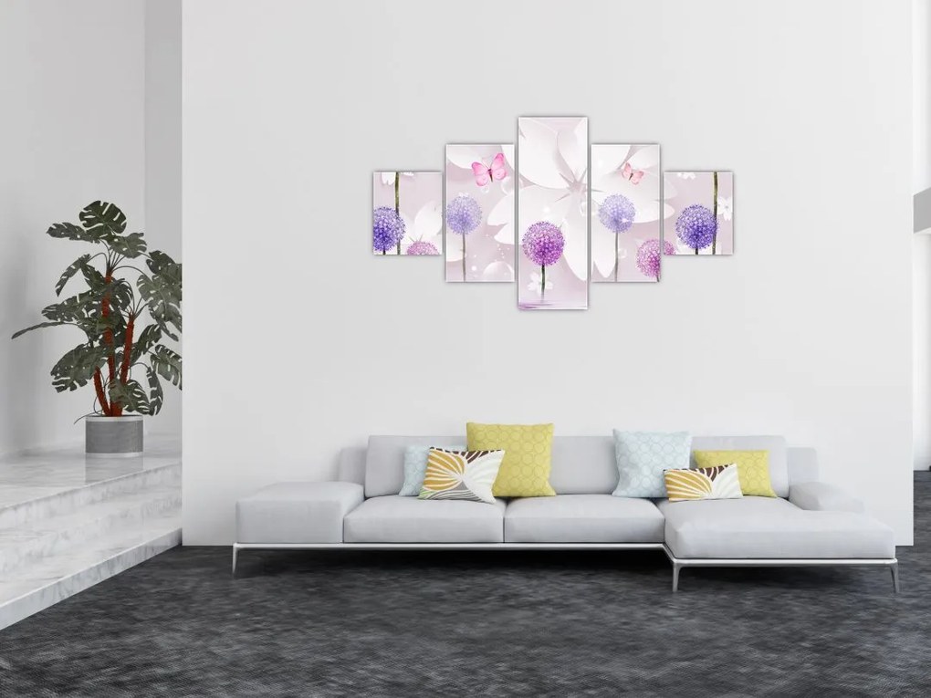 Obraz - Na rzece kwiatów (125x70 cm)