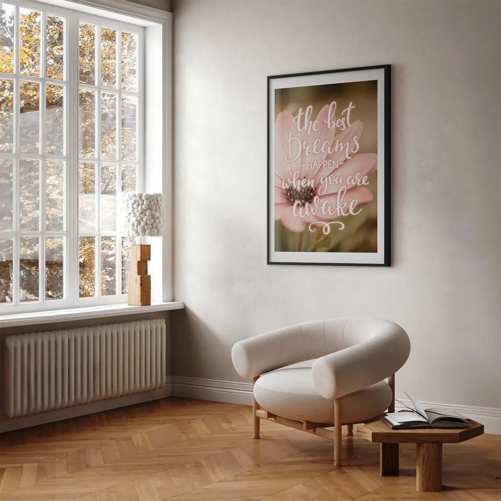 Plakat Best dreams 29,7x42 cm z ramą czarną z marginesem ARTGEIST B