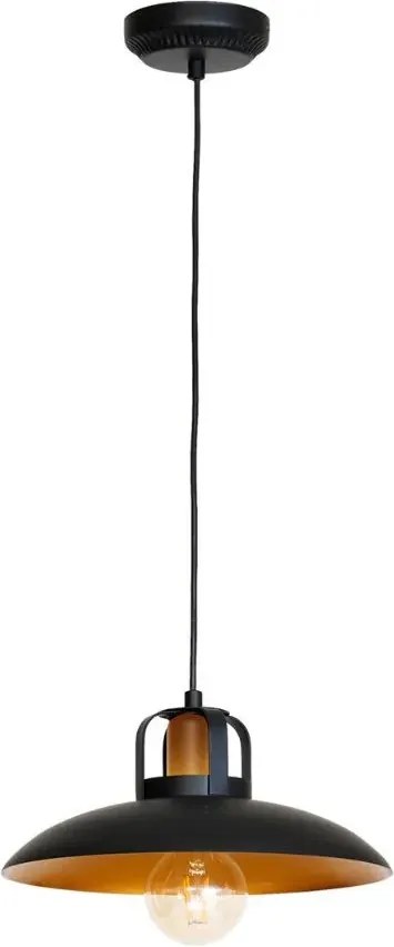 Czarna lampa wisząca z metalu P9-Z76