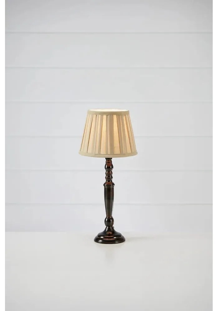 Ciemnobrązowa lampa stołowa z tekstylnym kloszem (wysokość 46 cm) Chocolat – Markslöjd