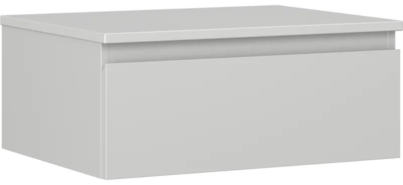 Mexen Orio szafka łazienkowa podumywalkowa 60 cm z blatem, 1 szuflada,  szara mat - 91A10-06023-1-BFC62