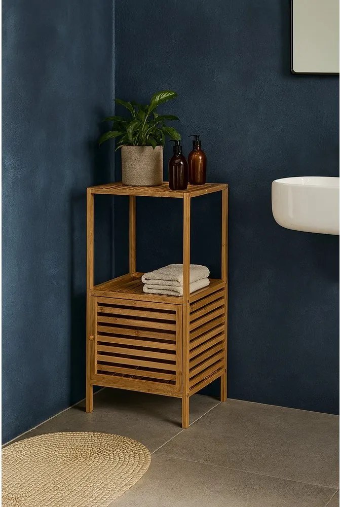 Bambusowy regał łazienkowy w naturalnym kolorze 35x80 cm Auren – Bonami Essentials