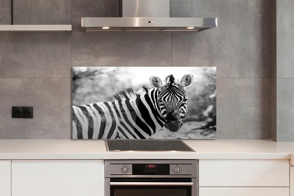 Panel szklany do Kuchni Zebra w Stylu Retro